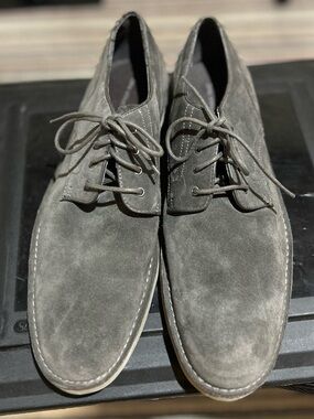 John Varvatos Star USA Sid Eva Suede Derby Gray Men Size 11.5 M